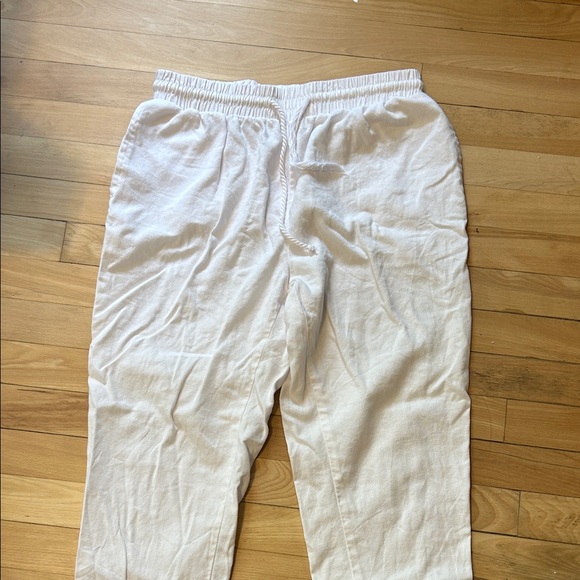 Women’s White Linen Pants - Picture 1 of 4